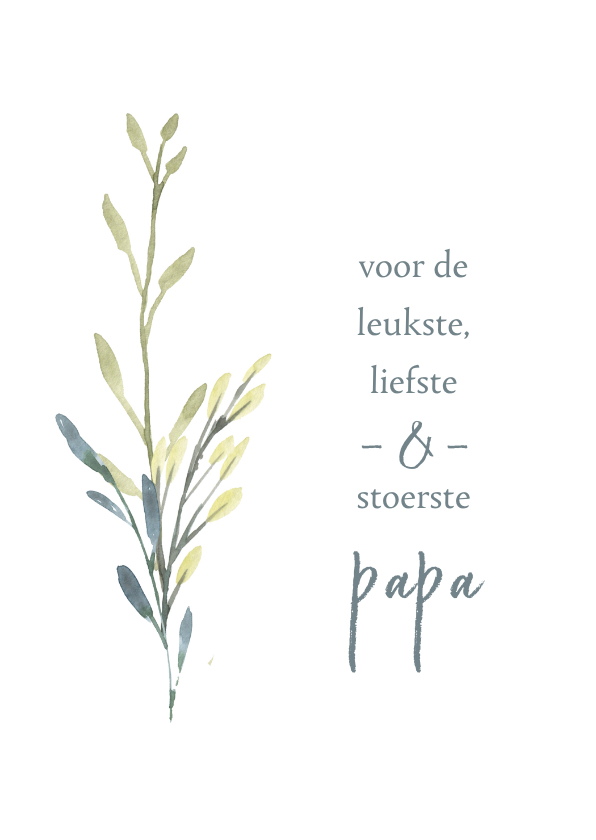 Vaderdagkaart takjes, aanpasbare tekst - Vaderdag kaarten Vaderdag kaarten - Vaderdagkaart takjes, aanpasbare tekst