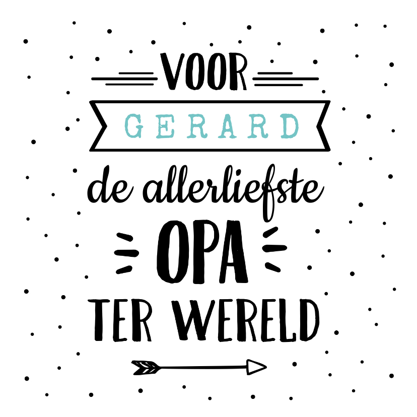 Goede Vaderdagkaart voor opa met handlettering tekst | Kaartje2go KY-16