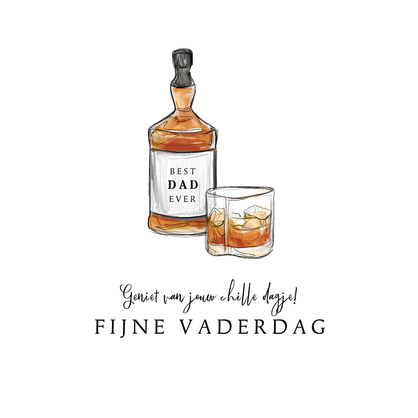 Vaderdag kaarten - Vaderdagkaart whiskey fijne vaderdag chill opa