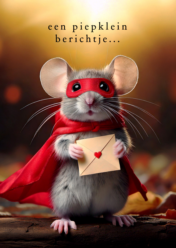 Vaderdagkaartje stoer muisje superheld piepklein berichtje - Vaderdag kaarten Vaderdag kaarten - Vaderdagkaartje stoer muisje superheld piepklein berichtje