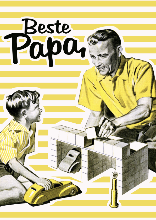 Vintage Beste Papa - Vaderdag kaarten Vaderdag kaarten - Vintage Beste Papa