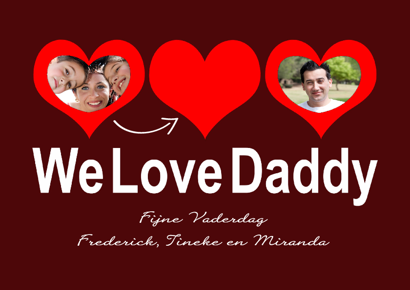 We Love Daddy - BK - Vaderdag kaarten Vaderdag kaarten - We Love Daddy - BK