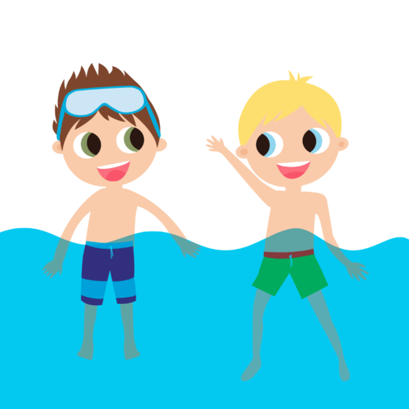 Alies Design zwemmen op vakantie - Vakantiekaarten Vakantiekaarten - Alies Design zwemmen op vakantie