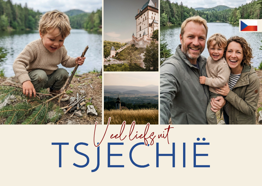 Vakantiekaarten - Ansichtkaart vakantie 'Liefs uit Tsjechië'