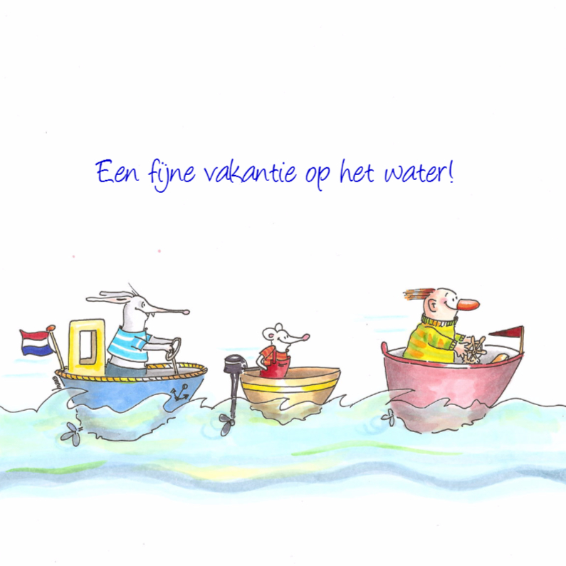 Vakantiekaarten - Bootjes Vakantie