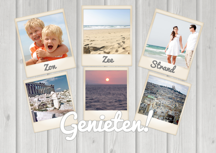 Collage Vakantie Genieten - BK - Vakantiekaarten Vakantiekaarten - Collage Vakantie Genieten - BK