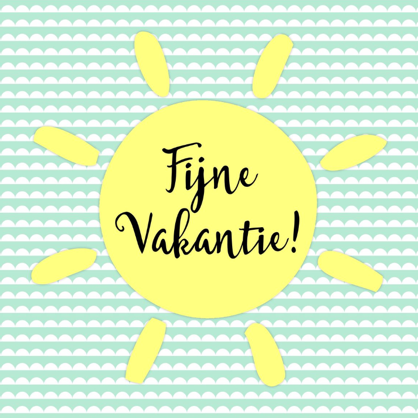 Vakantiekaarten - Fijne vakantie kaart - WW