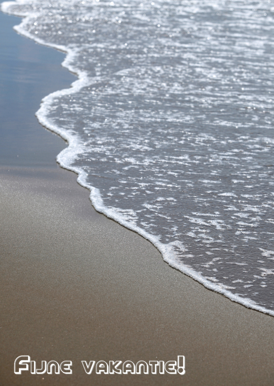 Vakantiekaarten - Fijne Vakantie Zee strand.