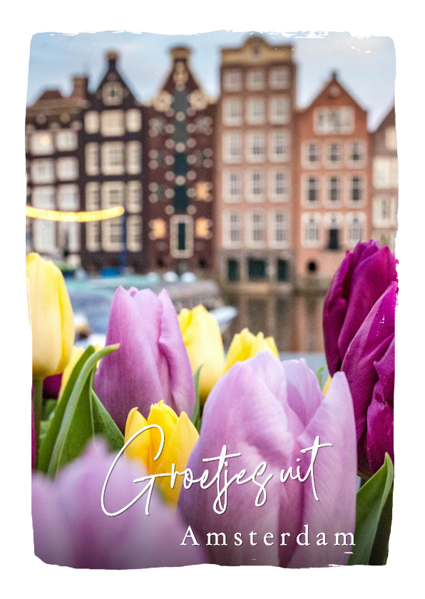 Groetjes uit Amsterdam fotokaartje vakantie - Vakantiekaarten Vakantiekaarten - Groetjes uit Amsterdam fotokaartje vakantie
