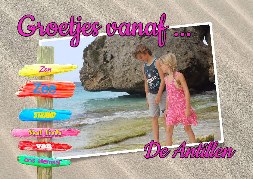 Groetjes uit... zomerse foto vakantie kaart - Vakantiekaarten Vakantiekaarten - Groetjes uit... zomerse foto vakantie kaart