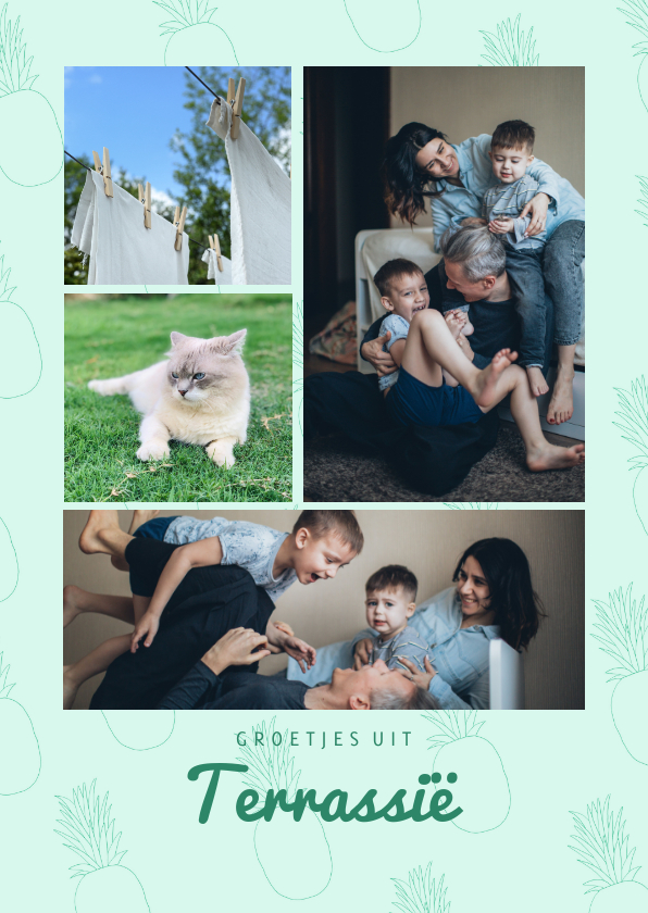 Vakantiekaarten -  Leuke vakantiekaart groetjes uit Terrassië fotocollage