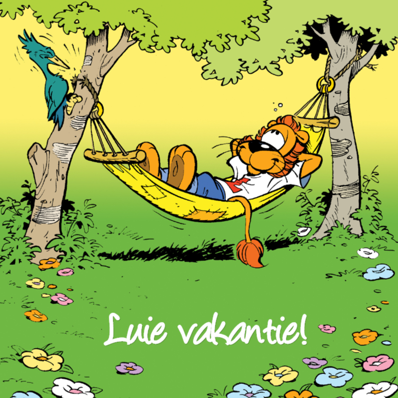 Vakantiekaarten - Loeki de Leeuw hangmat