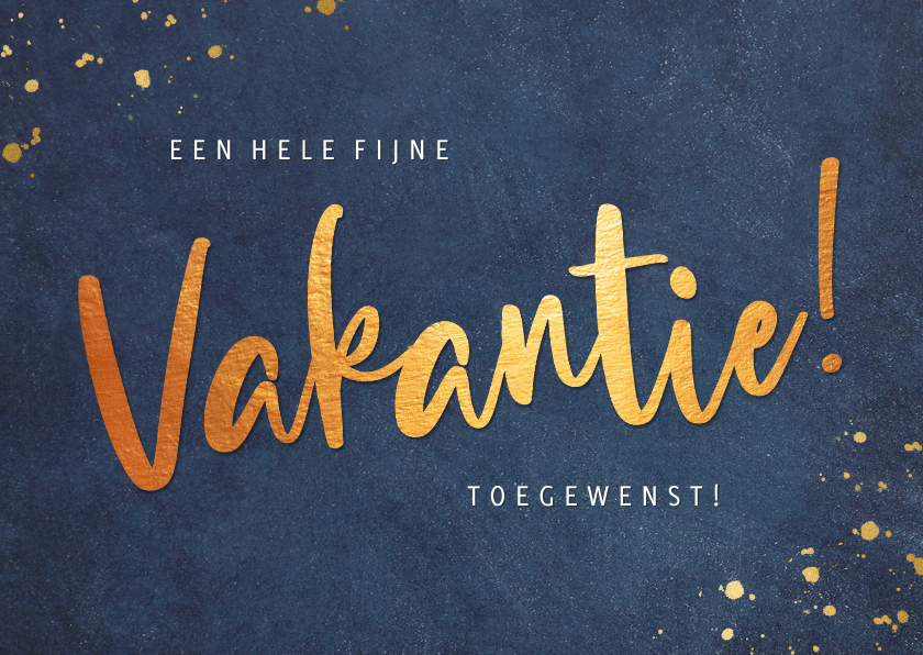 Vakantiekaarten - Stijlvolle zakelijke vakantiekaart fijne vakantie toewensen