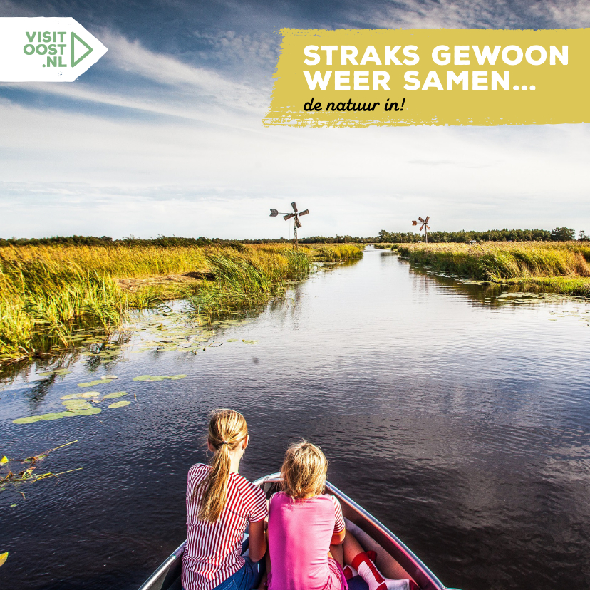 Straks weer samen de Overijsselse natuur varen vierkant - Vakantiekaarten Vakantiekaarten - Straks weer samen de Overijsselse natuur varen vierkant