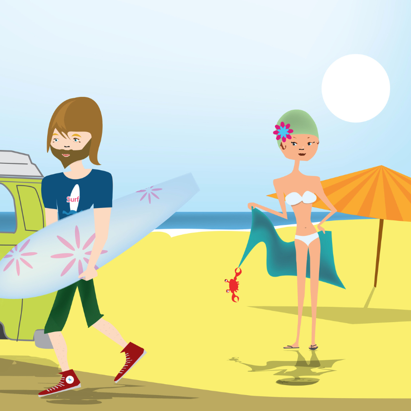 Take me to the beach - Vakantiekaarten Vakantiekaarten - Take me to the beach