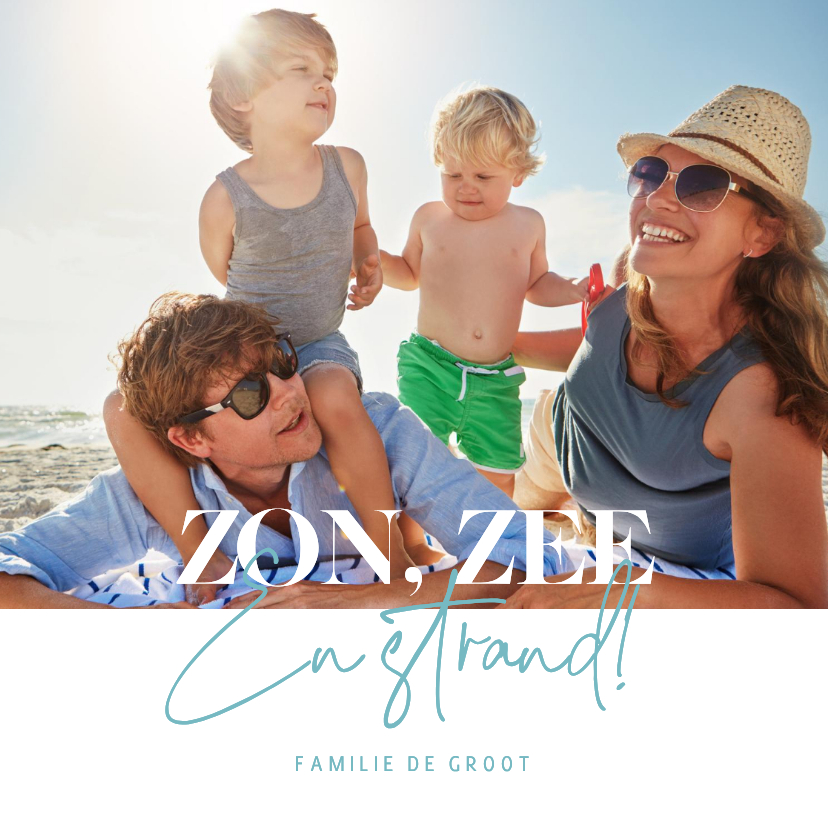 Vakantie fotokaart zon, zee en strand - Vakantiekaarten Vakantiekaarten - Vakantie fotokaart zon, zee en strand