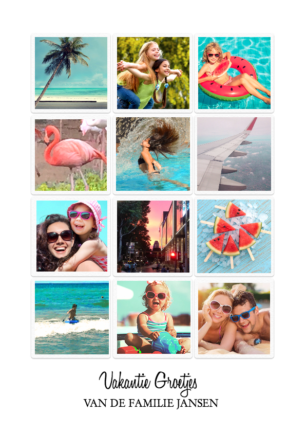 Vakantiekaarten - Vakantie Groetjes Instagram kaart