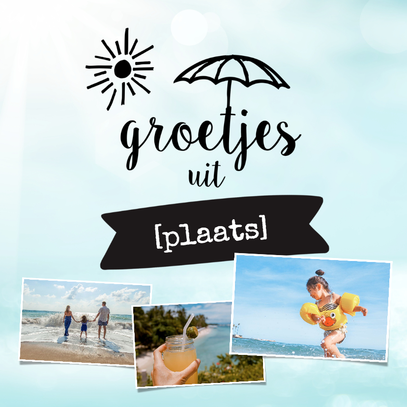 Vakantiekaarten - Vakantie groetjes uit [plaats] met foto