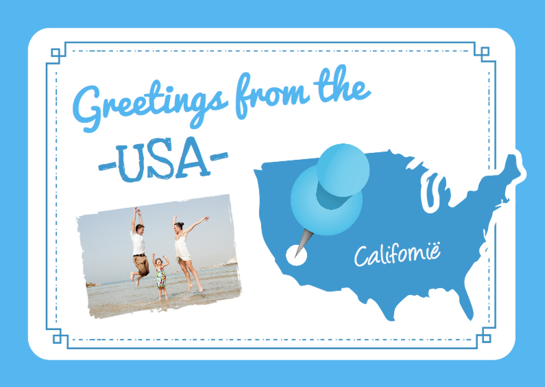 Vakantie Landkaart USA - Vakantiekaarten Vakantiekaarten - Vakantie Landkaart USA