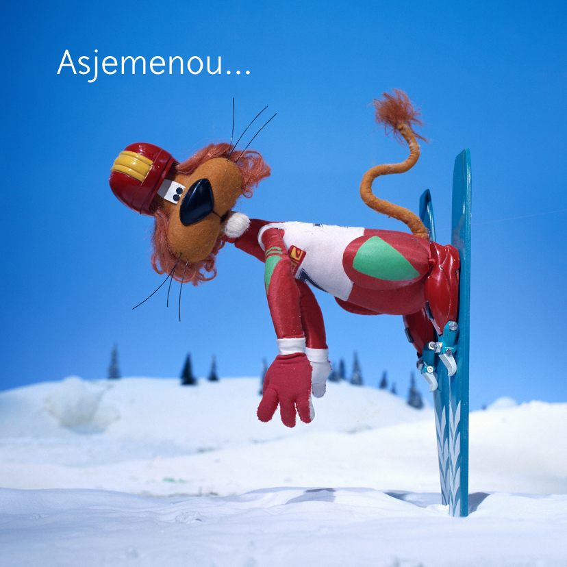 Vakantie Loeki op de ski A - Vakantiekaarten Vakantiekaarten - Vakantie Loeki op de ski A