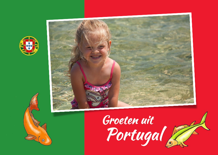 Vakantiekaarten - Vakantie - Portugeese vlag