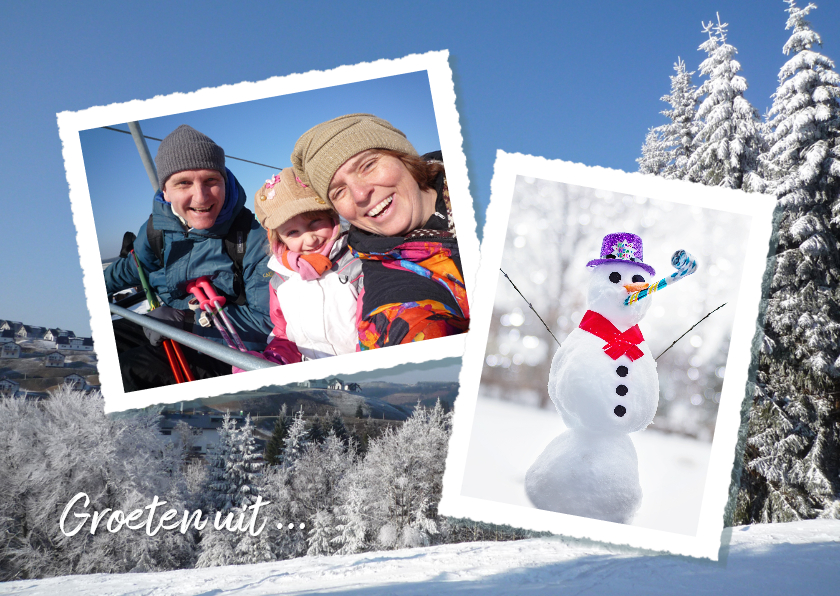 vakantie Wintersport eigen foto - Vakantiekaarten Vakantiekaarten - vakantie Wintersport eigen foto