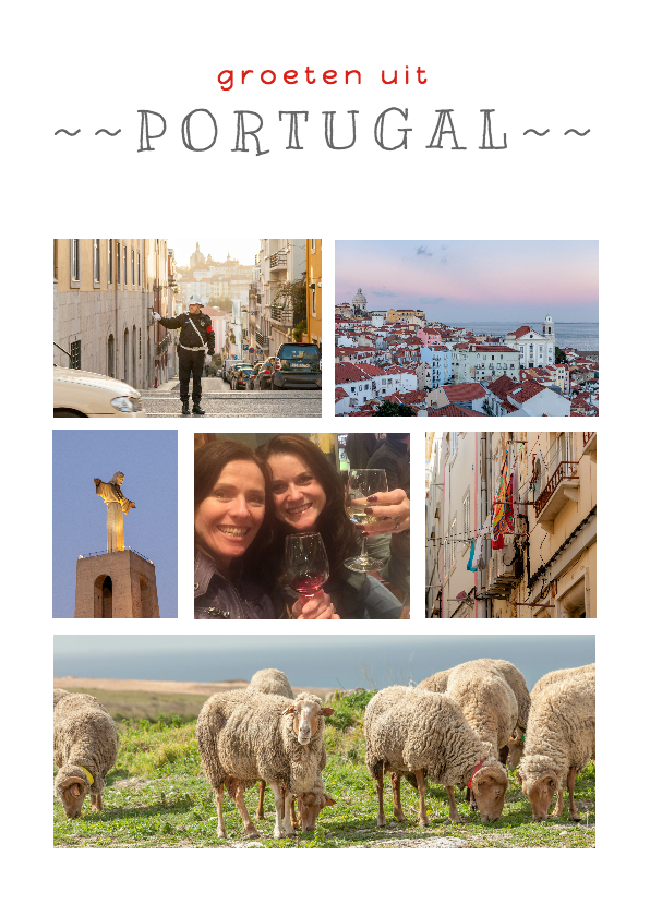 Vakantiekaart collage Portugal - Vakantiekaarten Vakantiekaarten - Vakantiekaart collage Portugal