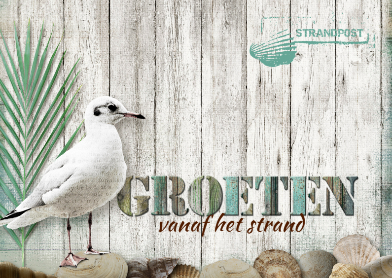 Vakantiekaarten - Vakantiekaart groeten vanaf het strand