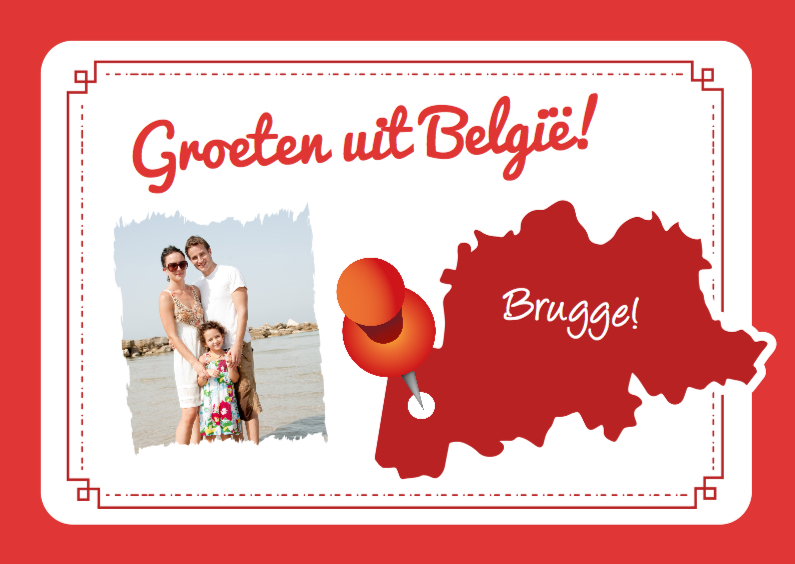 Vakantiekaarten - Vakantiekaart Landkaart België