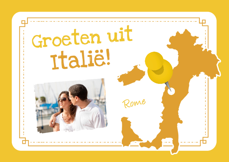 Vakantiekaart Landkaart Italie - Vakantiekaarten Vakantiekaarten - Vakantiekaart Landkaart Italie