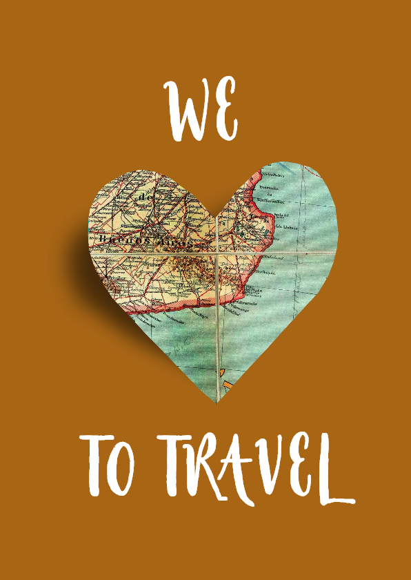 Vakantiekaart Love to travel - SG - Vakantiekaarten Vakantiekaarten - Vakantiekaart Love to travel - SG