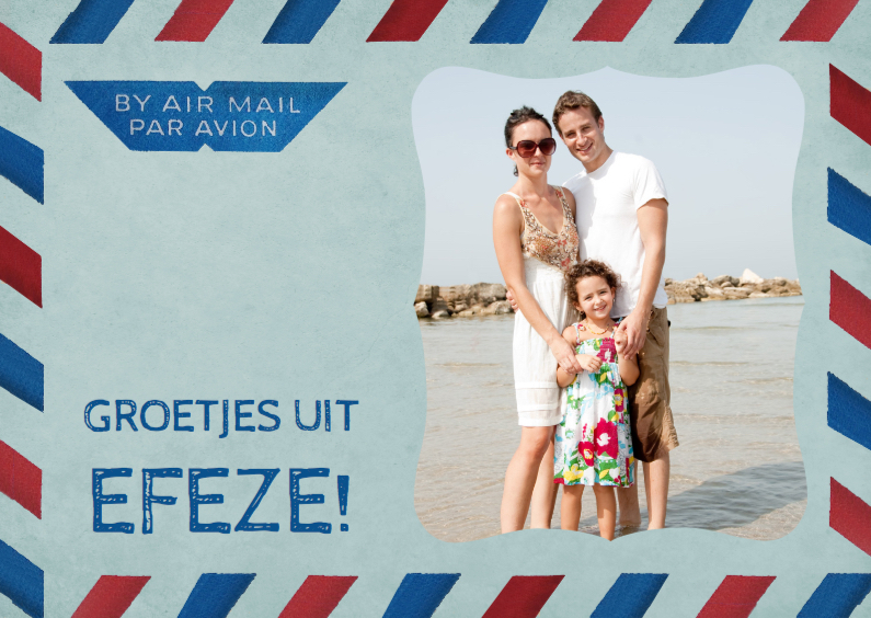 Vakantiekaarten - Vakantiekaart Luchtpost met Foto