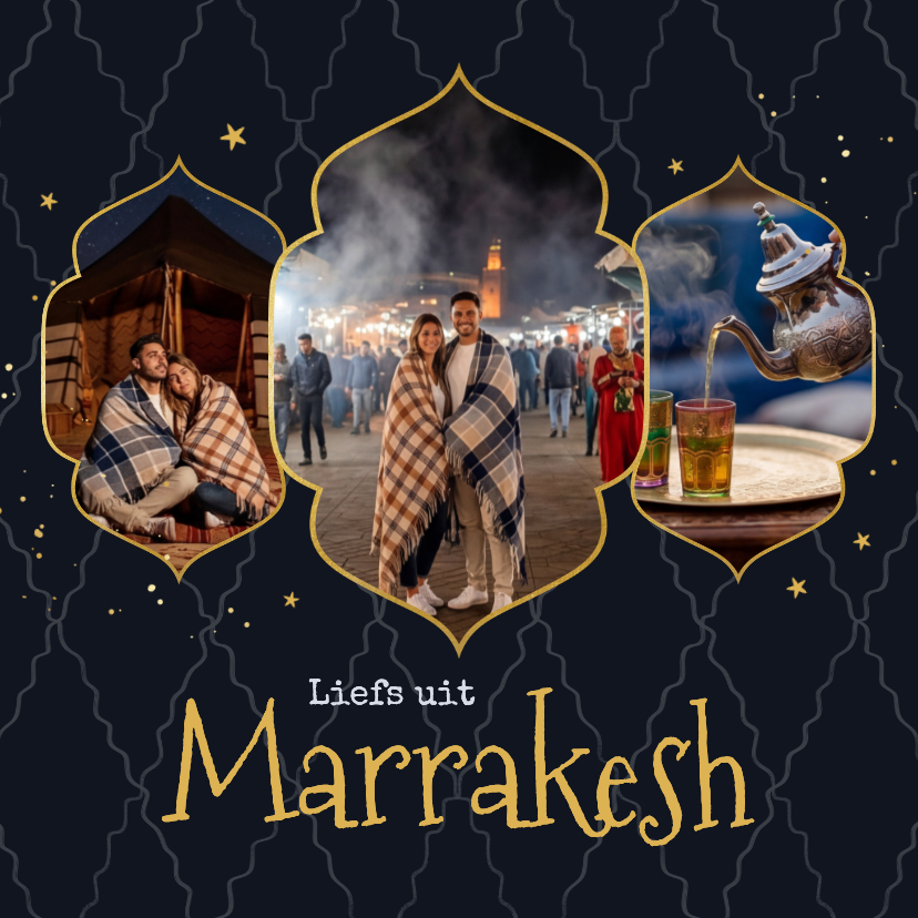 Vakantiekaarten - Vakantiekaart Noord Afrika Arabisch Marokko Marrakesh