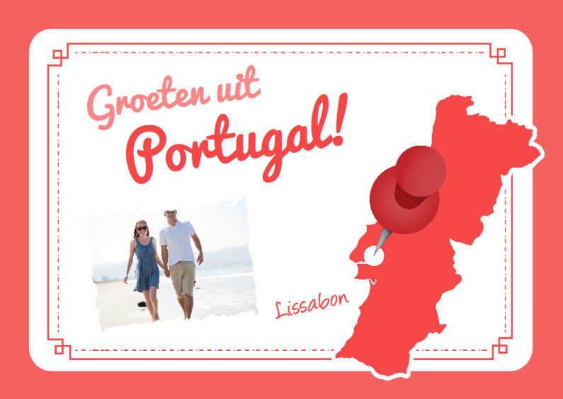 Vakantiekaart Portugal Landkaart - Vakantiekaarten Vakantiekaarten - Vakantiekaart Portugal Landkaart
