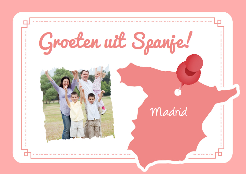 Vakantiekaart Spanje Aanpasbaar - Vakantiekaarten Vakantiekaarten - Vakantiekaart Spanje Aanpasbaar