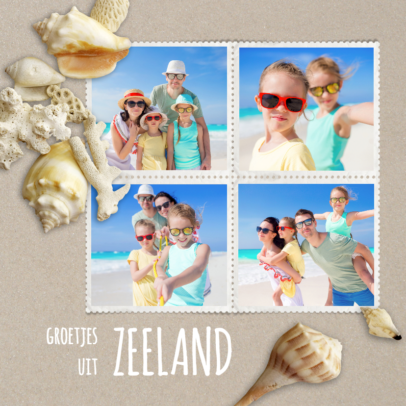 Vakantiekaart strandzand schelpen - SG - Vakantiekaarten Vakantiekaarten - Vakantiekaart strandzand schelpen - SG