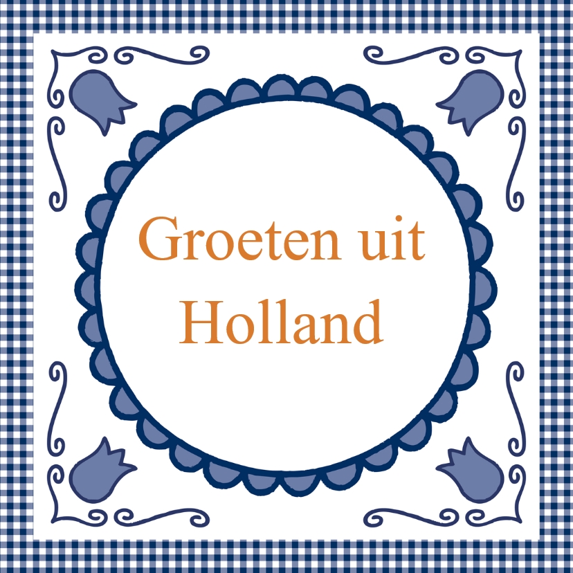 Vakantiekaart tegelkaart - Vakantiekaarten Vakantiekaarten - Vakantiekaart tegelkaart