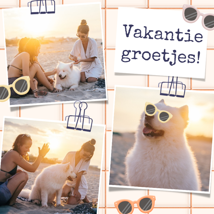 Vakantiekaarten - Vakantiekaart vakantiegroetjes wandrek foto's en klemmetjes