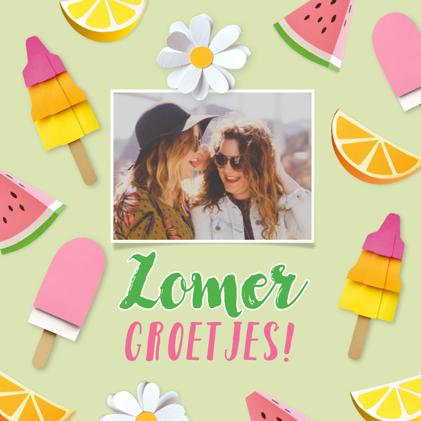 Vakantiekaart zomergroetjes - Vakantiekaarten Vakantiekaarten - Vakantiekaart zomergroetjes