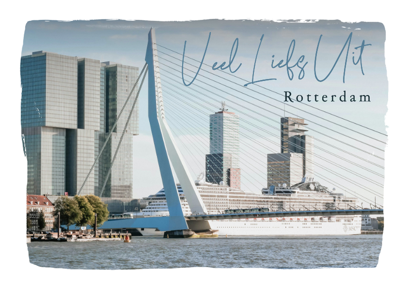 Vakantiekaarten - Veel liefs uit uit Rotterdam ansichtkaartje vakantie
