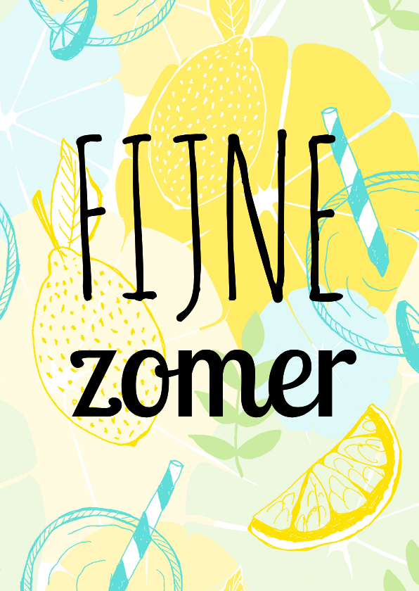 Zomerse kaart met limonade - Vakantiekaarten Vakantiekaarten - Zomerse kaart met limonade