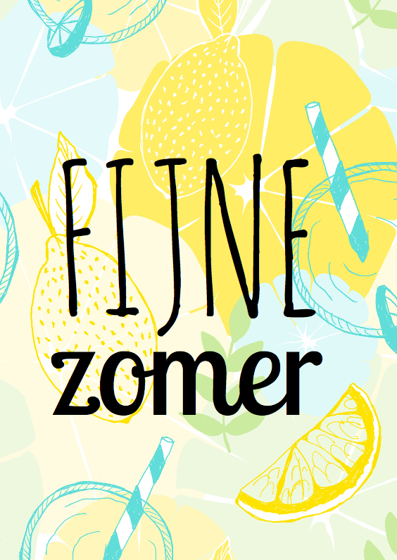 Vakantiekaarten - Zomerse kaart met limonade