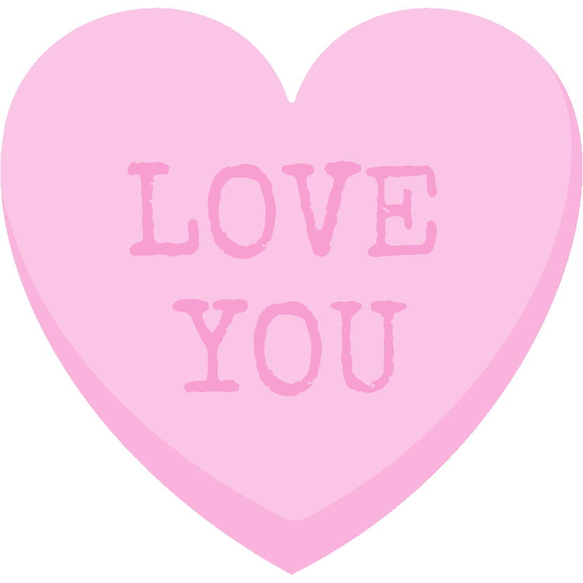 Valentijnskaarten - Grappige valentijnskaart in de vorm van een snoephartje