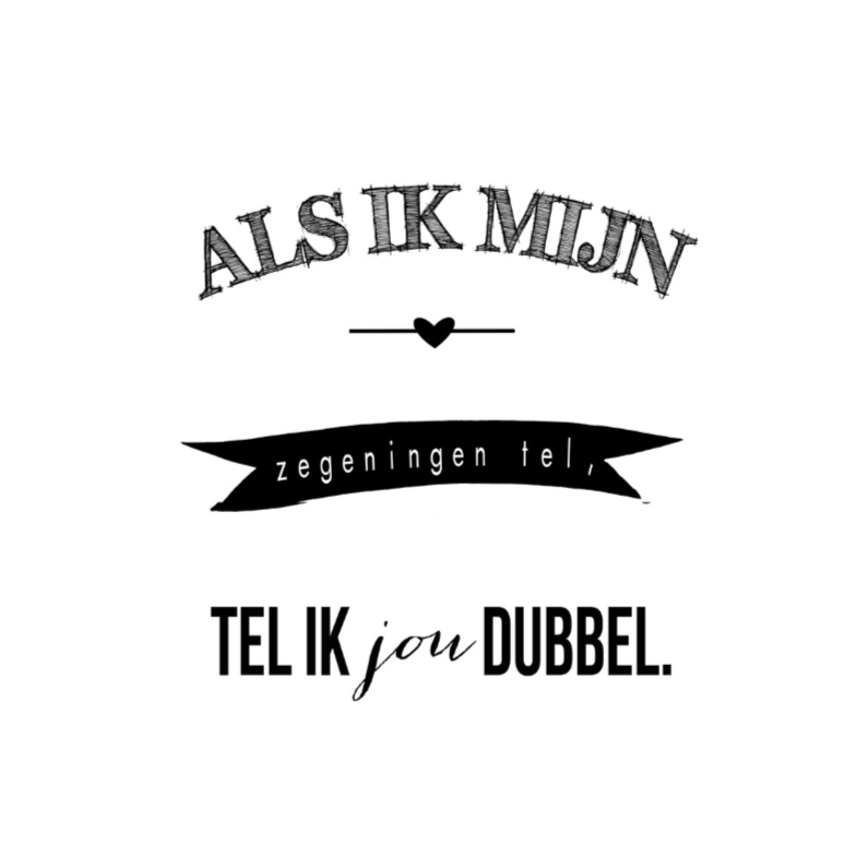 Kaart als ik mijn zegeningen - Valentijnskaarten Valentijnskaarten - Kaart als ik mijn zegeningen