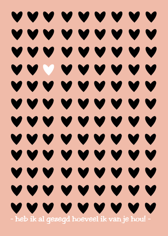 Valentijnskaarten - Kaart hartjes