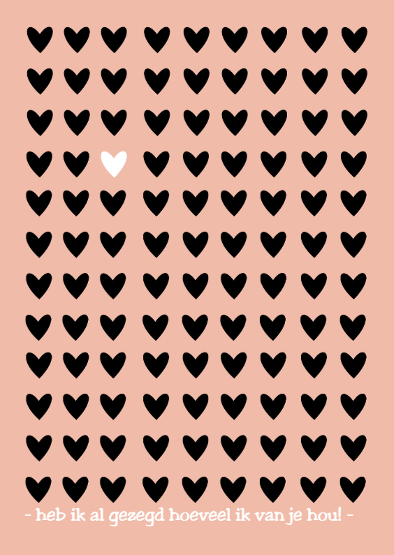 Kaart hartjes - Valentijnskaarten Valentijnskaarten - Kaart hartjes