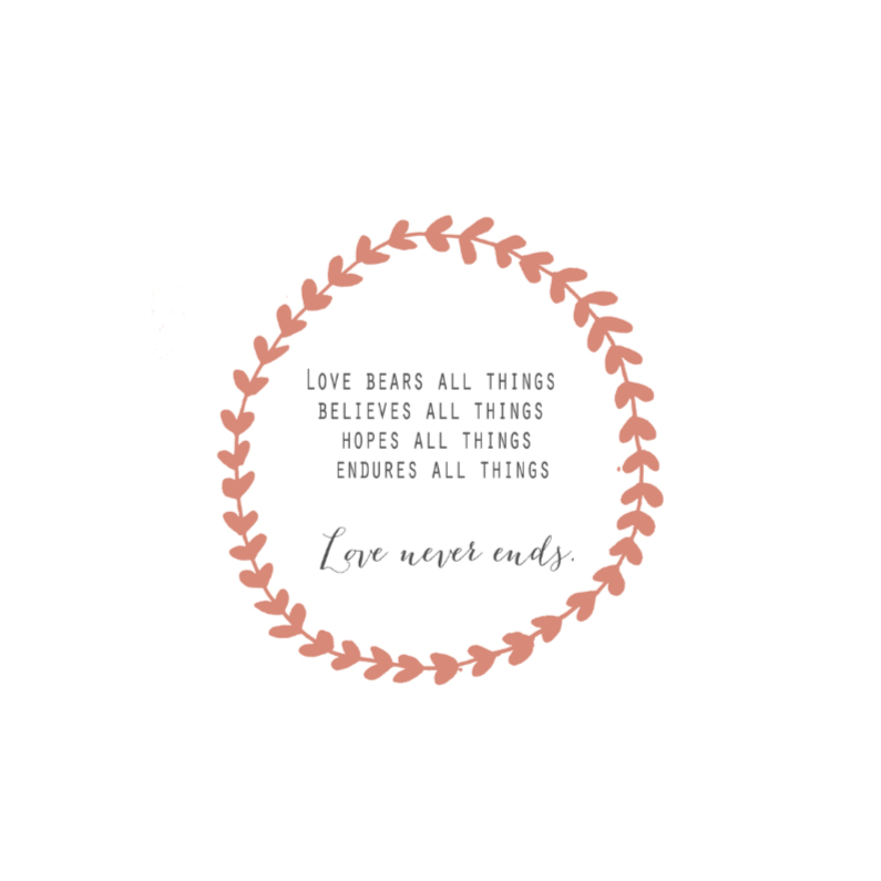Kaart love never ends - Valentijnskaarten Valentijnskaarten - Kaart love never ends