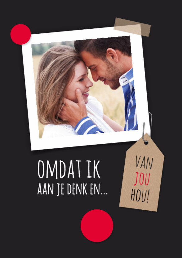 Omdat ik aan je denk-isf - Valentijnskaarten Valentijnskaarten - Omdat ik aan je denk-isf