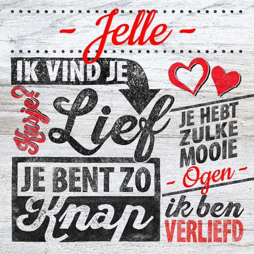 Valentijn man rood hout - Valentijnskaarten Valentijnskaarten - Valentijn man rood hout