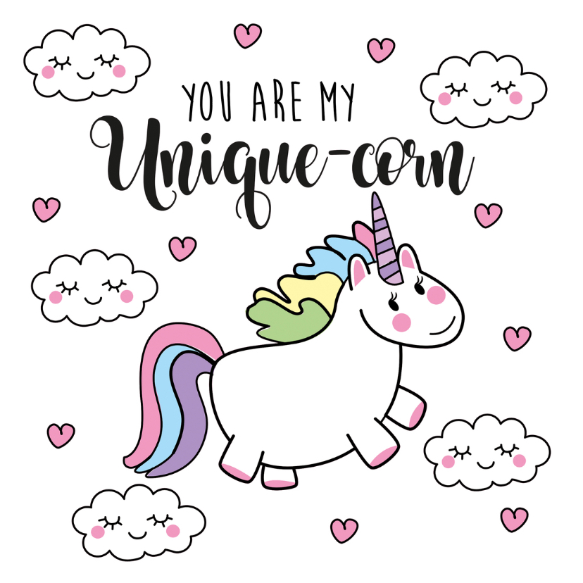 Valentijn Unicorn - Valentijnskaarten Valentijnskaarten - Valentijn Unicorn